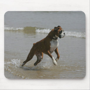 Boxer Dog in Water Mouse Pad