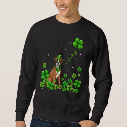 Boxer Dog Irish Green Shamrock C St Patricks Sweatshirt