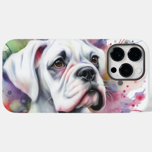 Boxer Dog Joy Ink_Spattered  Whimsical Boxer â Case_Mate iPhone 14 Pro Max Case