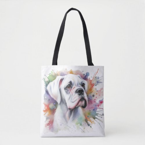 Boxer Dog JoyInk_Spattered  Whimsical Boxer â Tote Bag