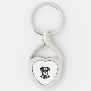 Boxer Dog Keychain
