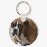 Boxer Dog Keychain