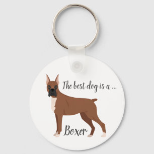 Boxer dog keychain
