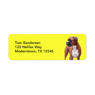 Boxer dog label