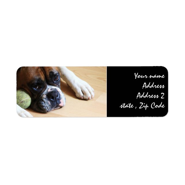 Boxer dog label (Front)