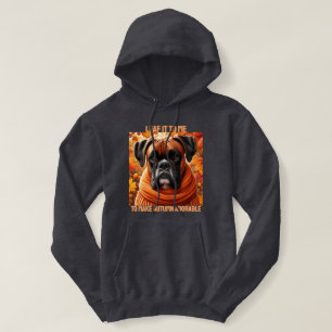 Boxer Dog Leaf It To Me To Make Autumn Adorable Hoodie