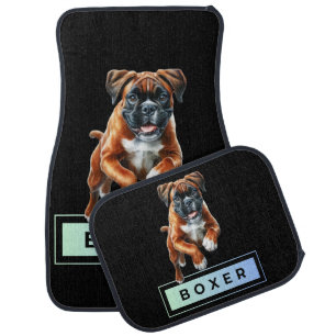 Boxer Dog - Leaps & Bounds Car Floor Mat