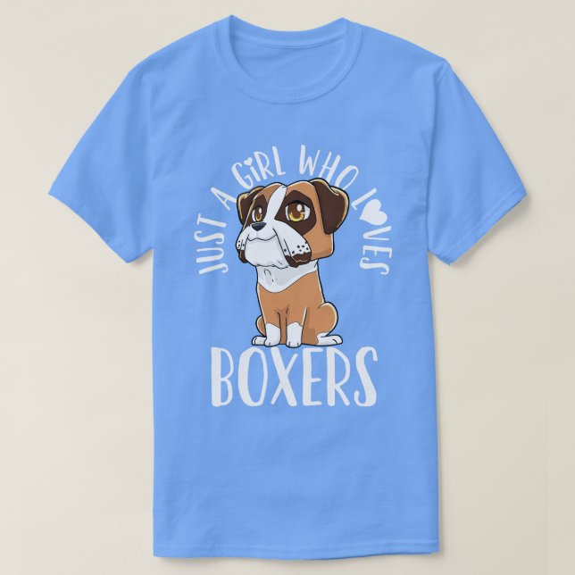 Boxer Dog Lover Kawaii T-Shirt (Design Front)