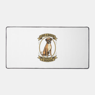Boxer Dog Lover Shirt Vintage Engraving Funny Pet Desk Mat