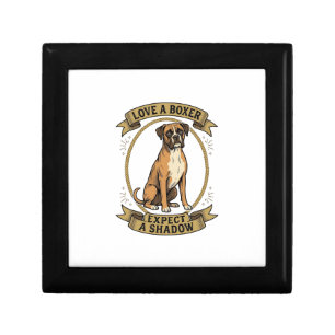 Boxer Dog Lover Shirt Vintage Engraving Funny Pet  Gift Box