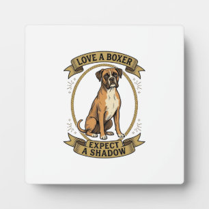 Boxer Dog Lover Shirt Vintage Engraving Funny Pet Plaque