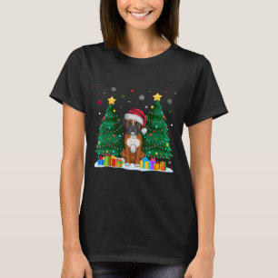 Boxer Dog Lovers Santa Hat Ugly Christmas Sweater