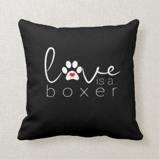 Boxer Dog Lovers Throw Pillow