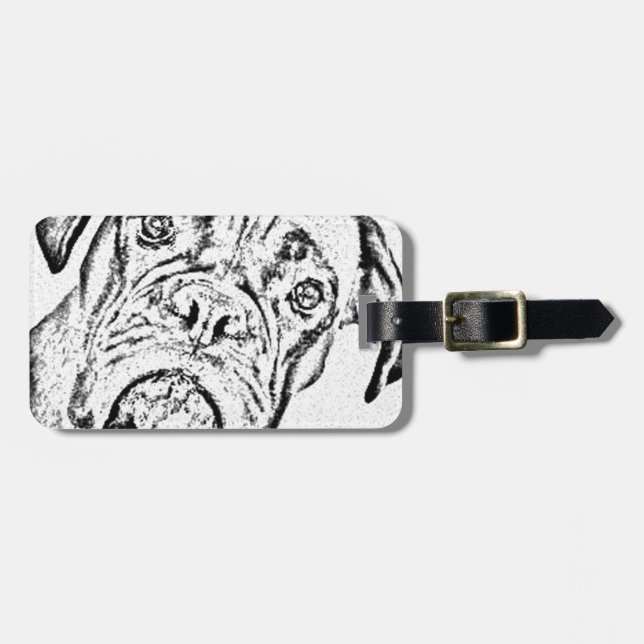 Boxer Dog Luggage Tag (Front Horizontal)