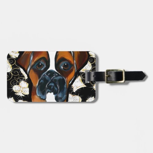 Boxer Dog Luggage Tag