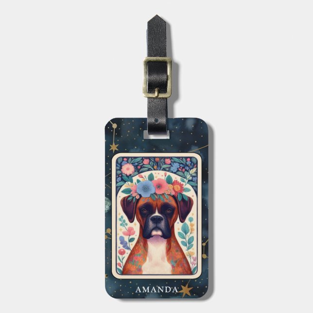 Boxer Dog Luggage Tag (Front Vertical)