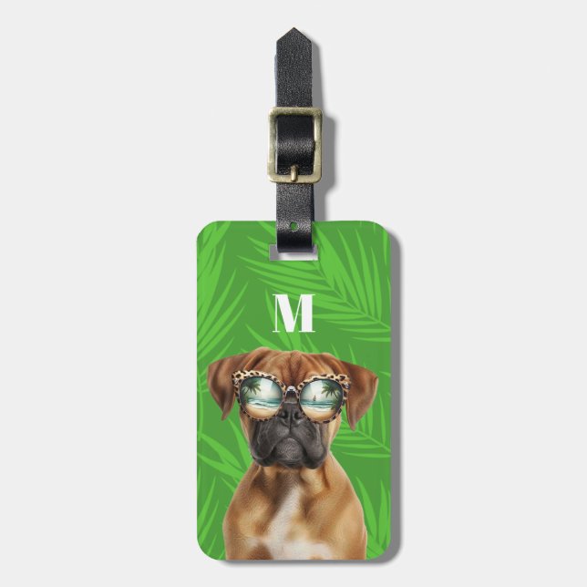 Boxer Dog Luggage Tags (Front Vertical)