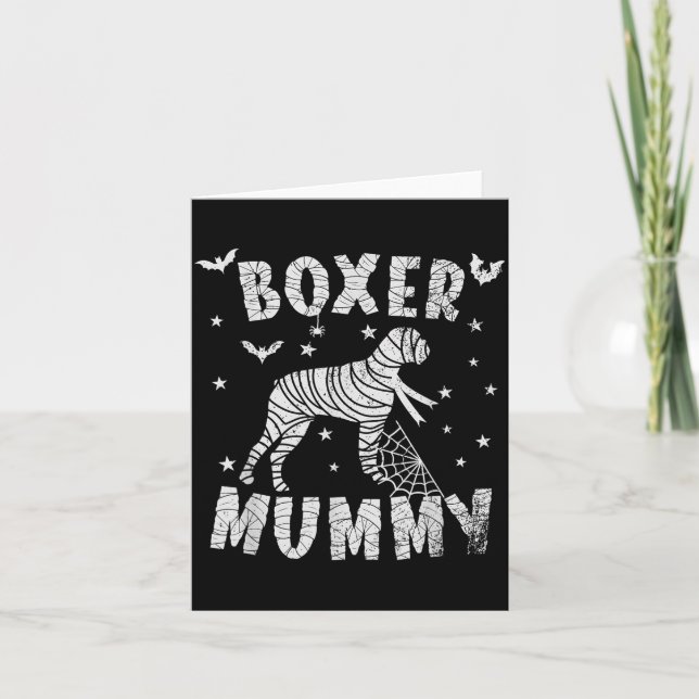 Boxer Dog Mama - Halloween Card (Front)