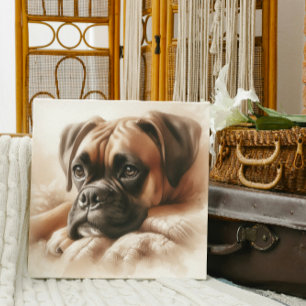 Boxer Dog: Master of Chill & Expert Snuggler Faux Canvas Print