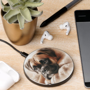 Boxer Dog: Master of Chill & Expert Snuggler Wireless Charger