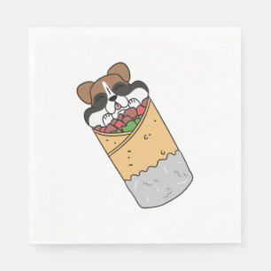 Boxer Dog Mexican Burrito Napkins