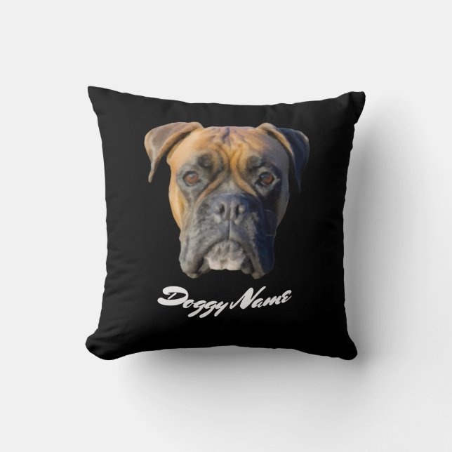 Boxer Dog Mom Create Your Own Throw Pillow (Front)