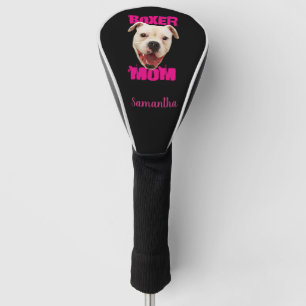 Boxer dog mom golf head cover