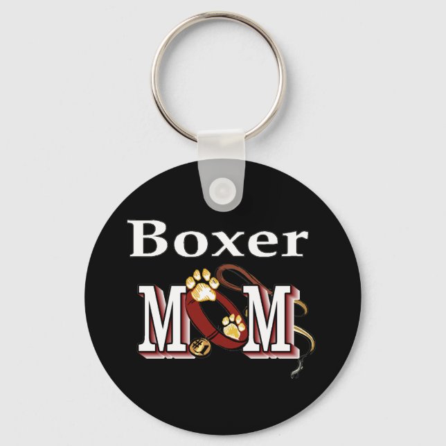 Boxer Dog MOM Keychain (Front)