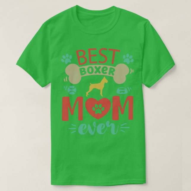Boxer Dog Mom T-Shirt (Design Front)