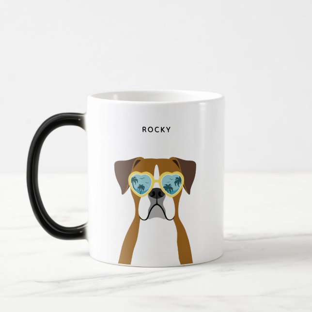 Boxer Dog Mugs (Left)