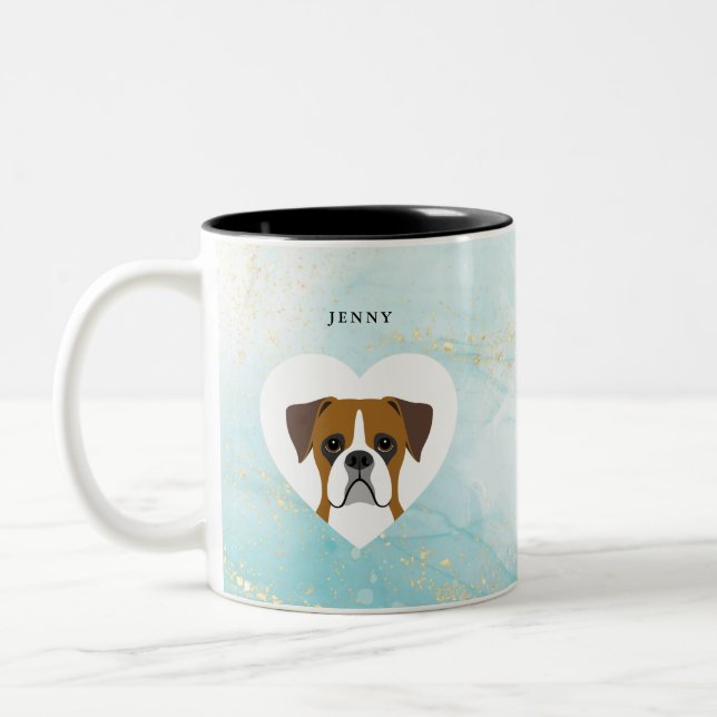 Boxer Dog Mugs (Left)