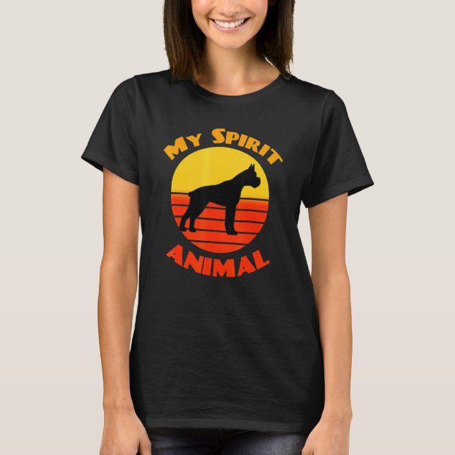 Boxer Dog My Spirit Animal Dog Puppy T-Shirt (Front)