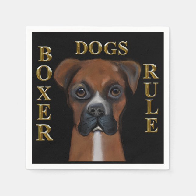 Boxer Dog Napkins (Front)