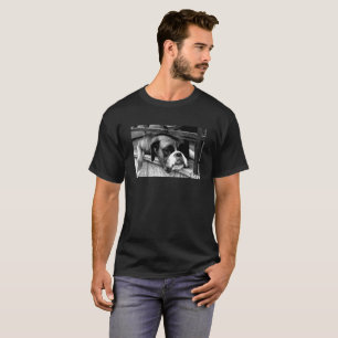 Boxer Dog On Windowsill mccnm T-Shirt