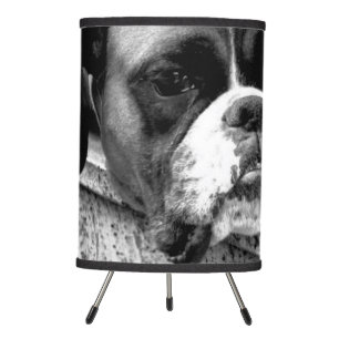 Boxer Dog On Windowsill tlcna Tripod Lamp