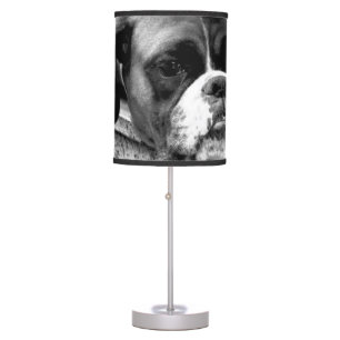 Boxer Dog On Windowsill tlm Table Lamp