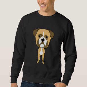 Boxer Dog. Oversized head. Sweatshirt