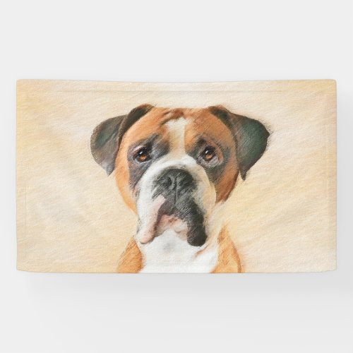 Boxer Dog Painting Uncropped Original Animal Art Banner