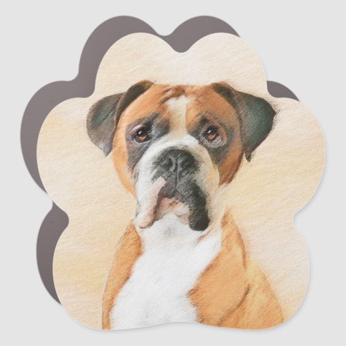 Boxer Dog Painting Uncropped Original Animal Art Car Magnet