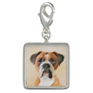 Boxer Dog Painting Uncropped Original Animal Art Charm