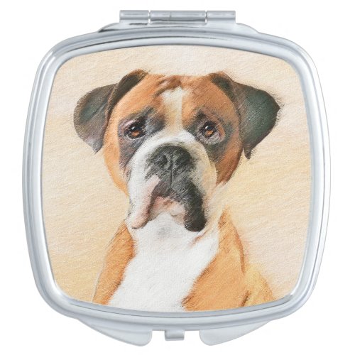 Boxer Dog Painting Uncropped Original Animal Art Compact Mirror