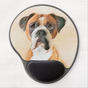 Boxer Dog Painting Uncropped Original Animal Art Gel Mouse Pad