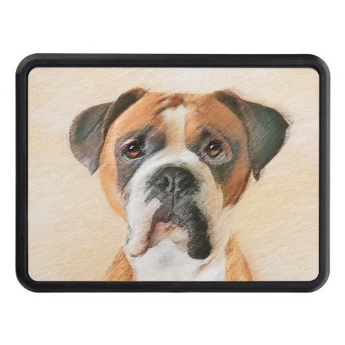 Boxer Dog Painting Uncropped Original Animal Art Hitch Cover