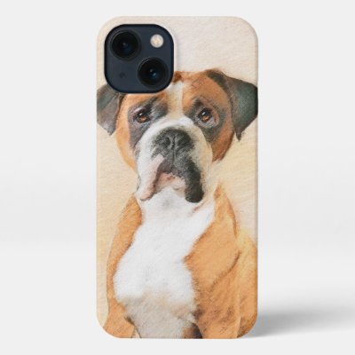 Boxer Dog Painting Uncropped Original Animal Art iPhone 13 Case