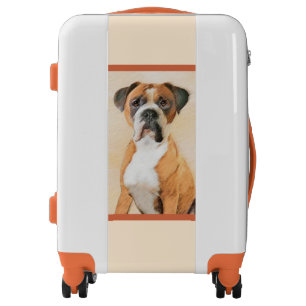 Boxer Dog Painting Uncropped Original Animal Art Luggage