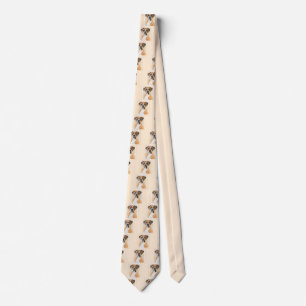 Boxer Dog Painting Uncropped Original Animal Art Neck Tie