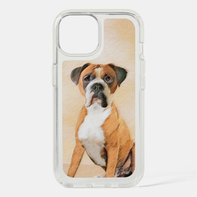 Boxer Dog Painting Uncropped Original Animal Art Speck iPhone Case (Front)