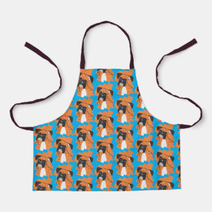 Boxer Dog Pattern Apron