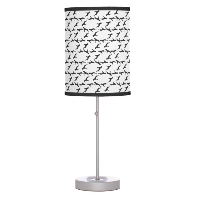 Boxer dog pattern Table Lamp (Front)