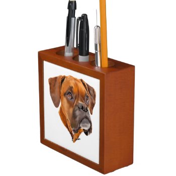 Boxer Dog Pencil/pen Holder by PaintedDreamsDesigns at Zazzle